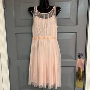 LC Lauren Conrad Pink Ballet Core Barbie Sleeveless MIDI Dress Sz M NWT